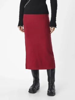 OBJECT Kjolar*STICKAD MAXIKJOL Red Dahlia