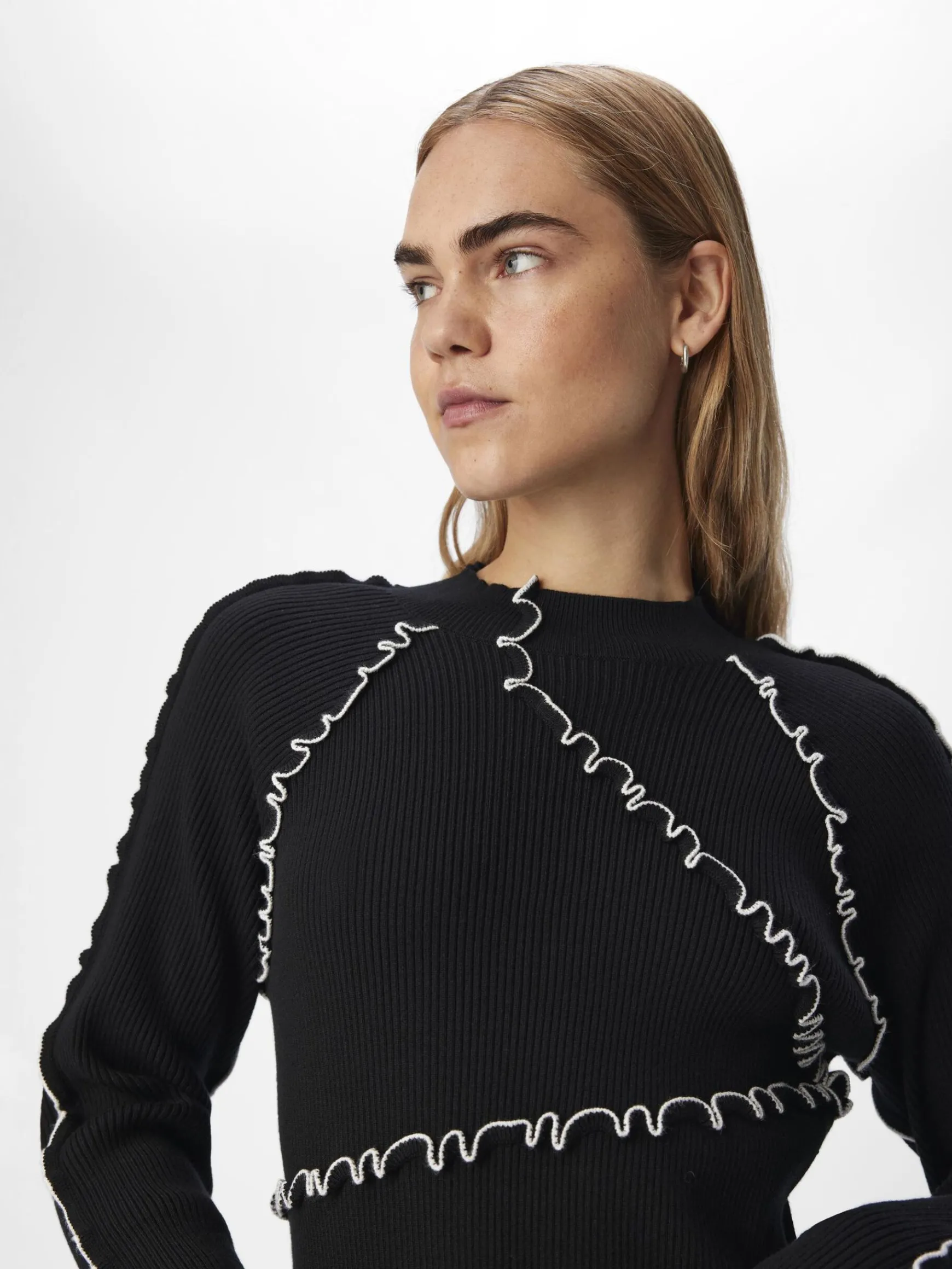 OBJECT Klänningar*STICKAD MAXIKLÄNNING Black