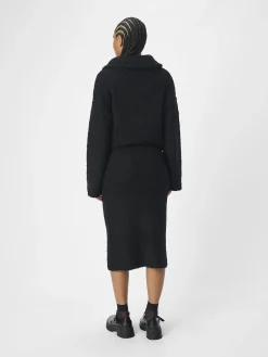 OBJECT Kjolar*STICKAD MIDIKJOL Black