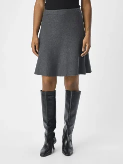 OBJECT Kjolar*STICKAD MINIKJOL Dark Grey Melange