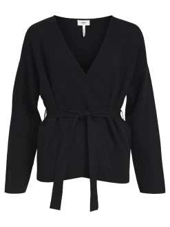OBJECT Cardigans*STICKAD OMLOTTKOFTA Black