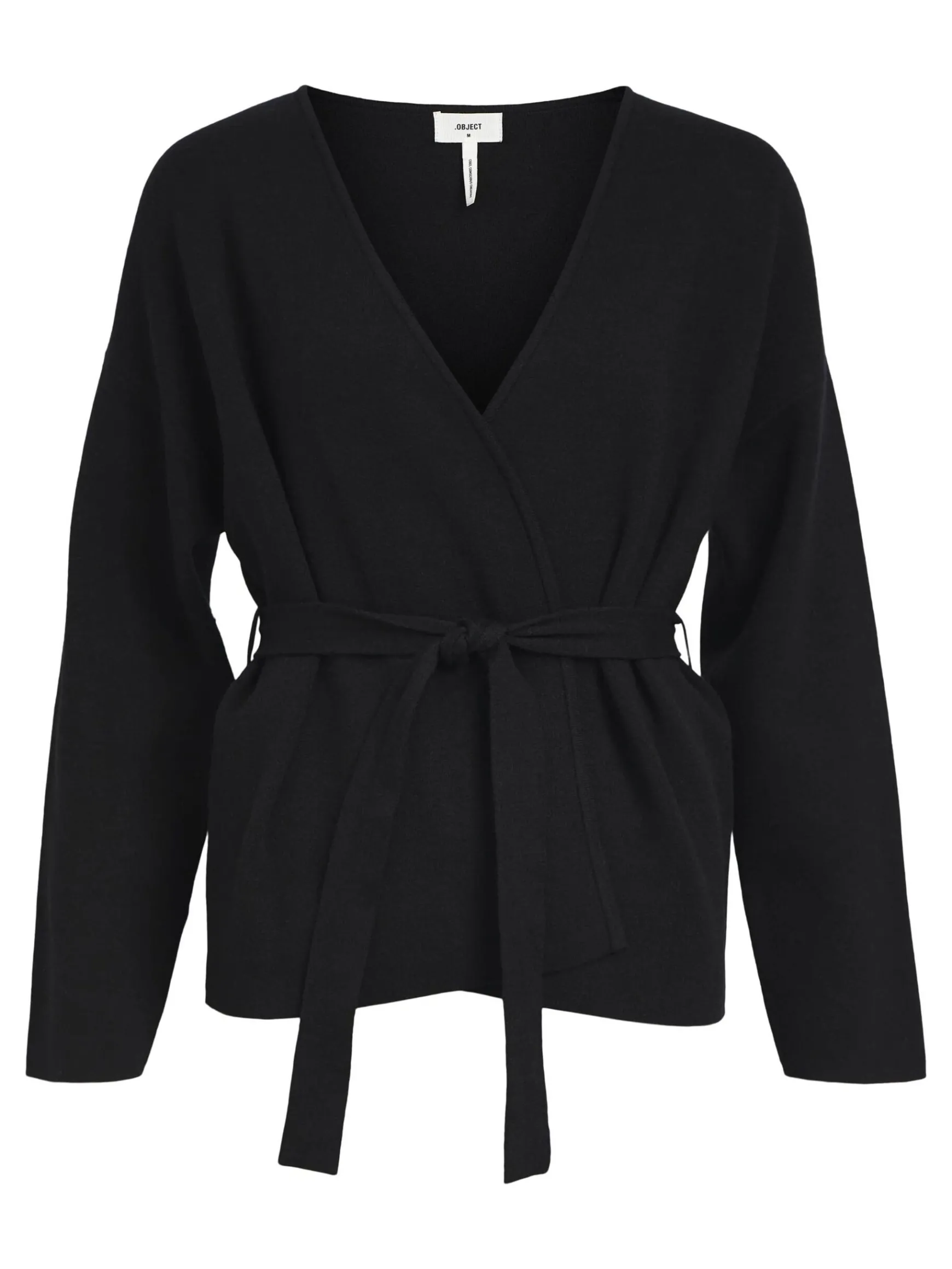 OBJECT Cardigans*STICKAD OMLOTTKOFTA Black