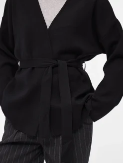OBJECT Cardigans*STICKAD OMLOTTKOFTA Black