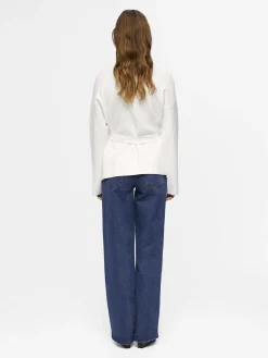 OBJECT Cardigans*STICKAD OMLOTTKOFTA Cloud Dancer