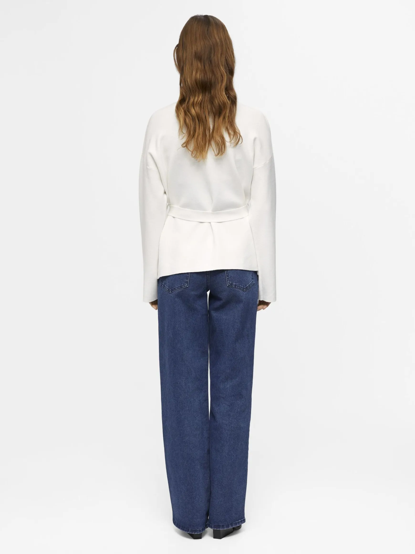 OBJECT Cardigans*STICKAD OMLOTTKOFTA Cloud Dancer