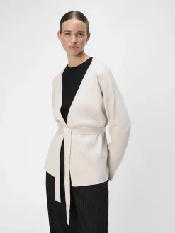 OBJECT Cardigans*STICKAD OMLOTTKOFTA Silver Gray