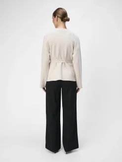 OBJECT Cardigans*STICKAD OMLOTTKOFTA Silver Gray