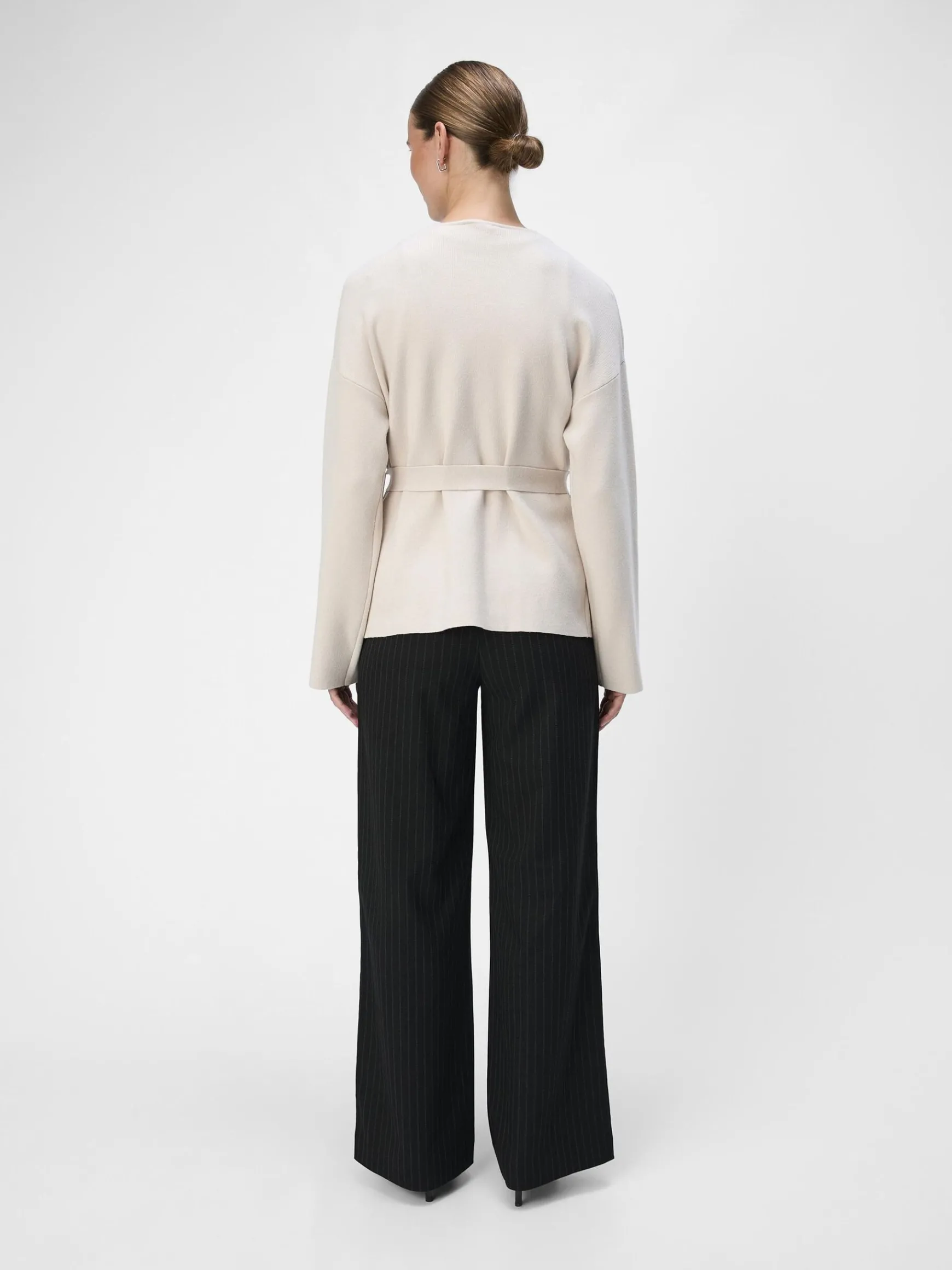 OBJECT Cardigans*STICKAD OMLOTTKOFTA Silver Gray