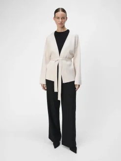OBJECT Cardigans*STICKAD OMLOTTKOFTA Silver Gray