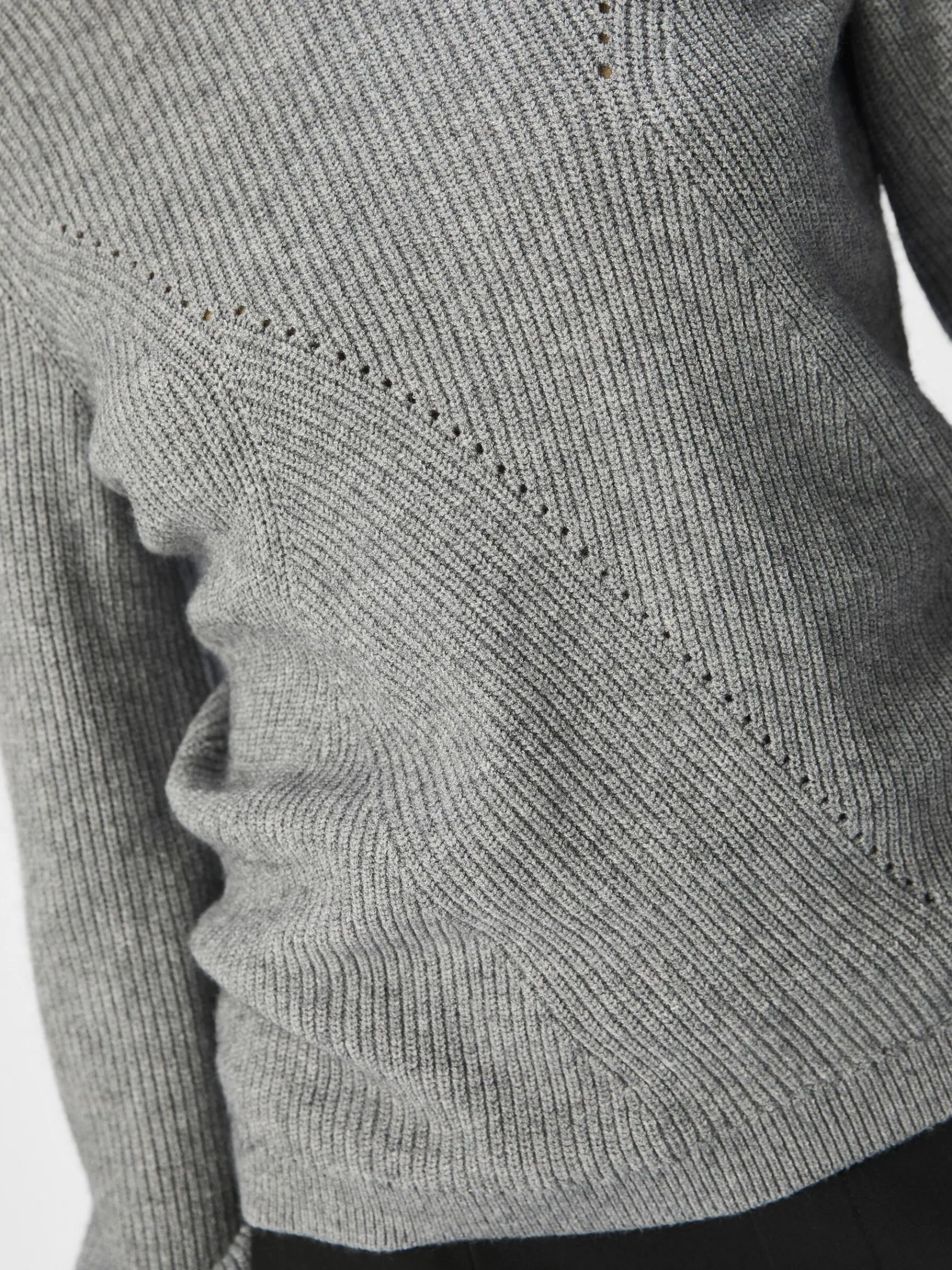 OBJECT Stickat*STICKAD TRÖJA Medium Grey Melange