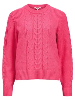 OBJECT Stickat*STICKAD TRÖJA Hot Pink
