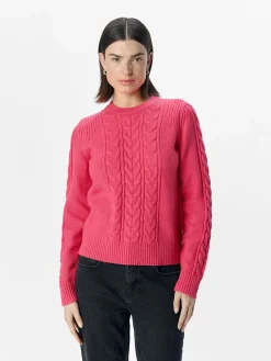 OBJECT Stickat*STICKAD TRÖJA Hot Pink