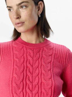 OBJECT Stickat*STICKAD TRÖJA Hot Pink