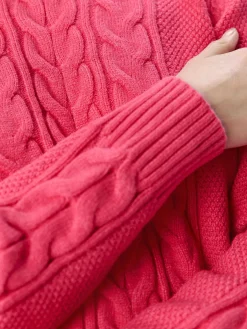 OBJECT Stickat*STICKAD TRÖJA Hot Pink