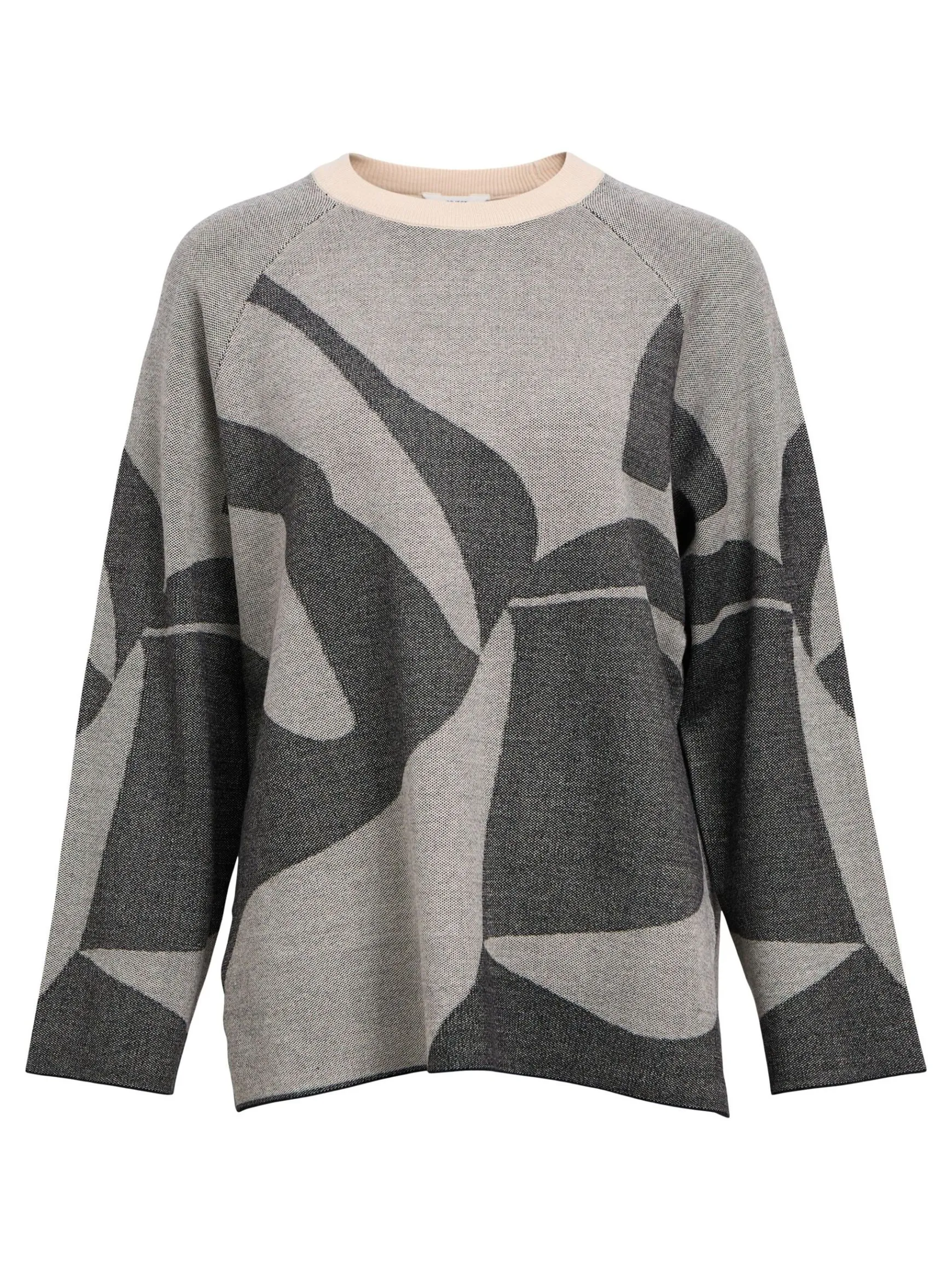 OBJECT Stickat*STICKAD TRÖJA Medium Grey Melange