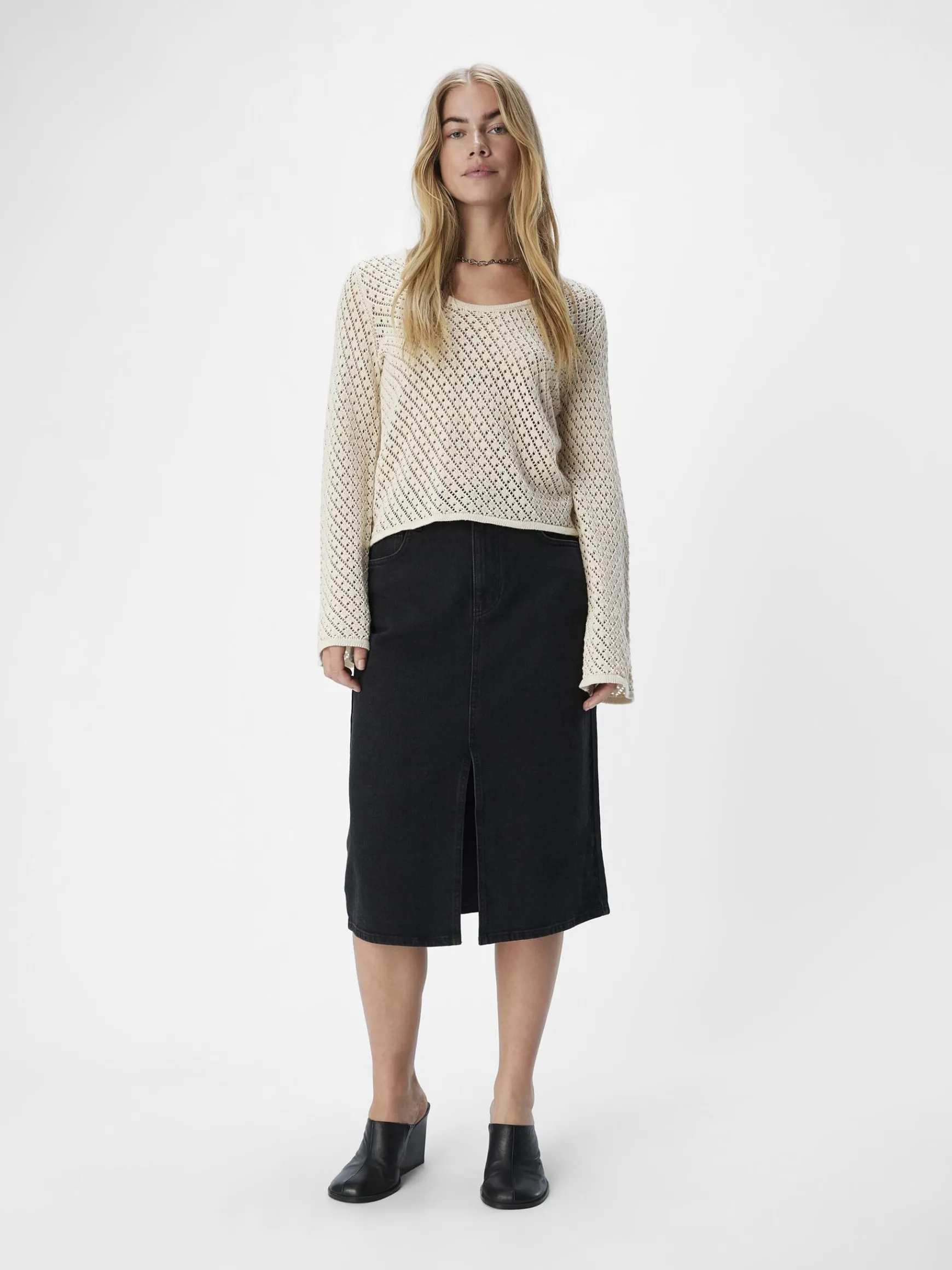 OBJECT Stickat*STICKAD TRÖJA Sandshell