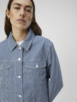 OBJECT Ytterkläder*TWILL KORT JACKA Light Blue Denim