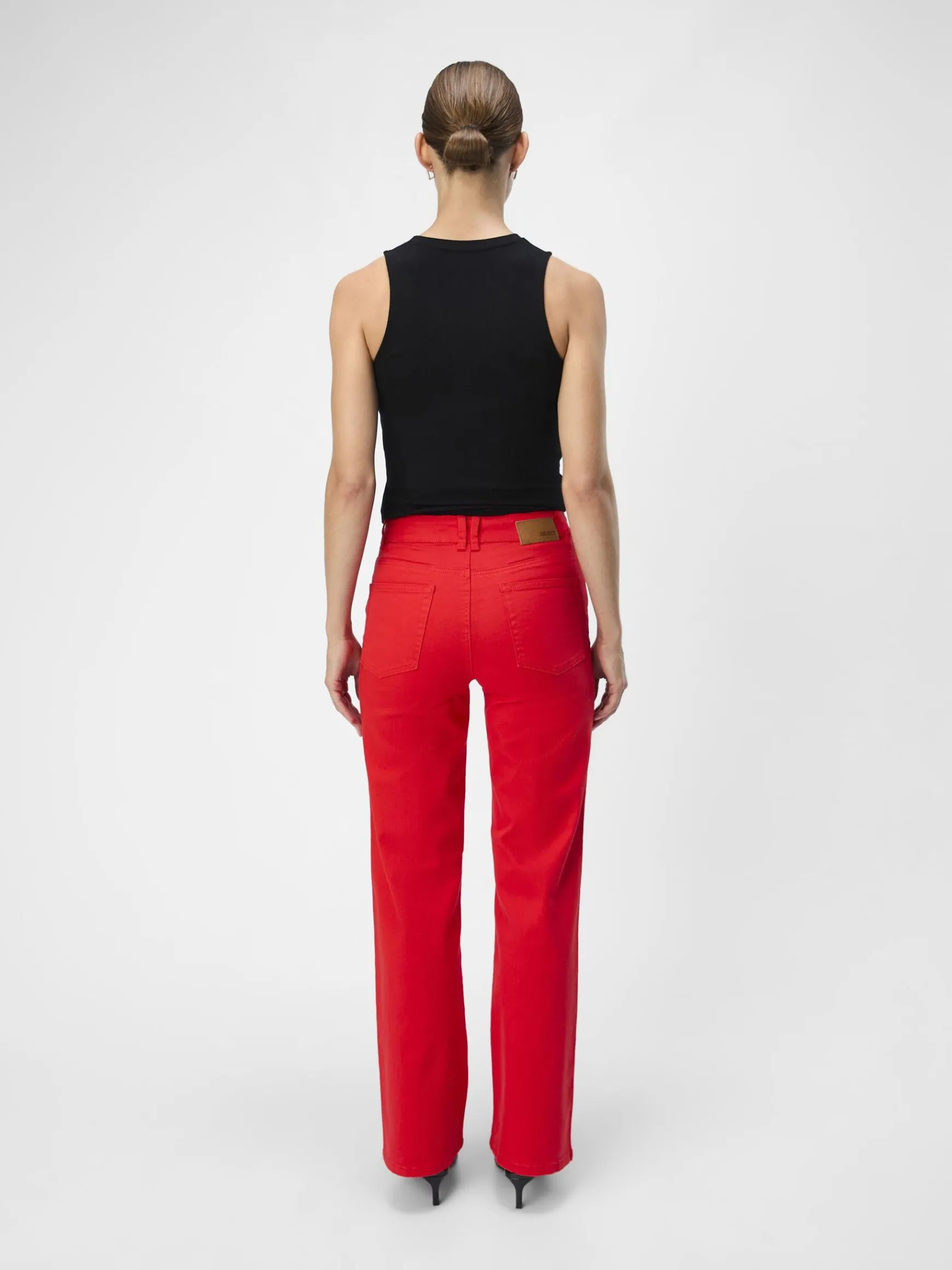 OBJECT Jeans|Byxor*TWILL VIDA JEANS Flame Scarlet