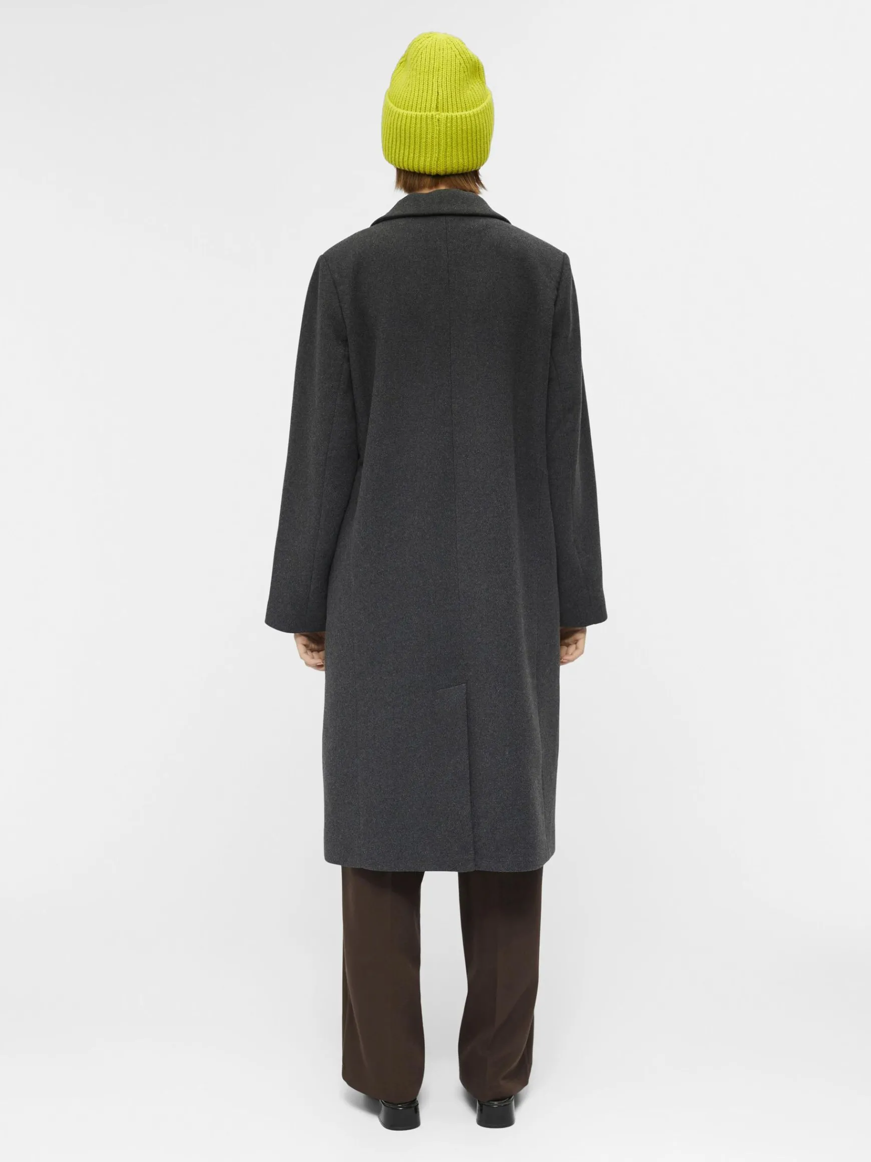 OBJECT Ytterkläder*ULLBLANDNING KAPPA Dark Grey Melange
