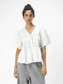 OBJECT Toppar*VOLANGPRYDD BLUS White Sand