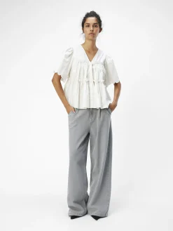 OBJECT Toppar*VOLANGPRYDD BLUS White Sand