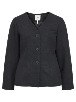 OBJECT Kavajer*V-RINGNING KAVAJ Dark Grey Melange