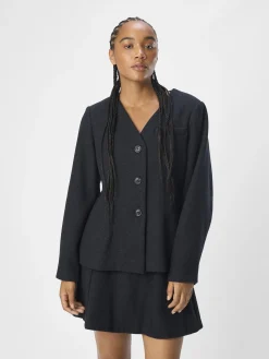 OBJECT Kavajer*V-RINGNING KAVAJ Dark Grey Melange