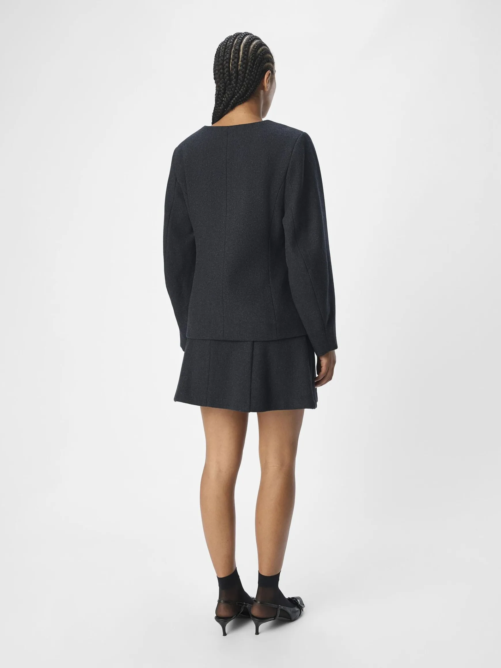 OBJECT Kavajer*V-RINGNING KAVAJ Dark Grey Melange