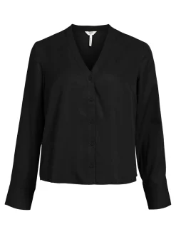 OBJECT Skjortor|Toppar*V-RINGNING SKJORTA Black