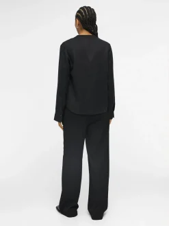 OBJECT Skjortor|Toppar*V-RINGNING SKJORTA Black
