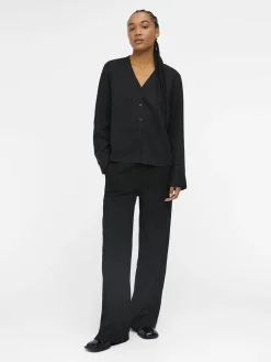 OBJECT Skjortor|Toppar*V-RINGNING SKJORTA Black