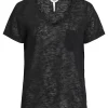 OBJECT Basic|Toppar*V-RINGNING T-SHIRT Black