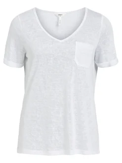 OBJECT Basic|Toppar*V-RINGNING T-SHIRT White