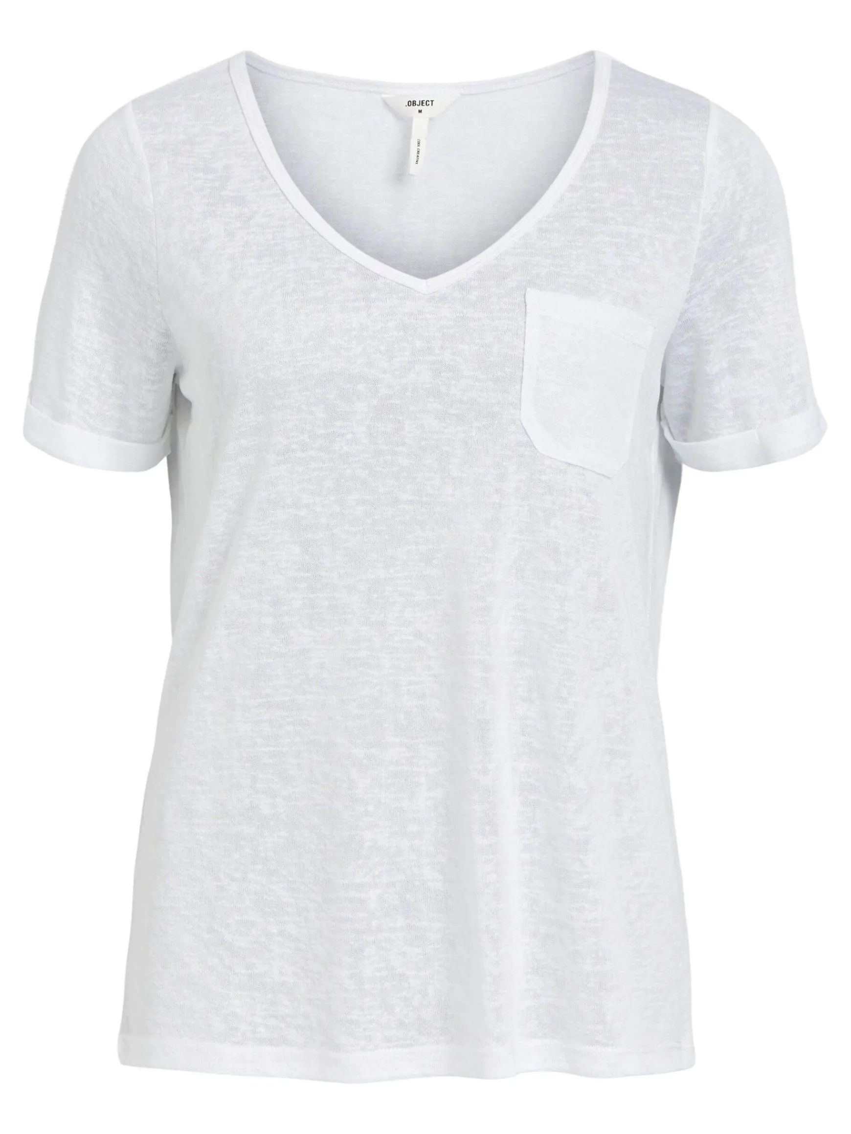 OBJECT Basic|Toppar*V-RINGNING T-SHIRT White