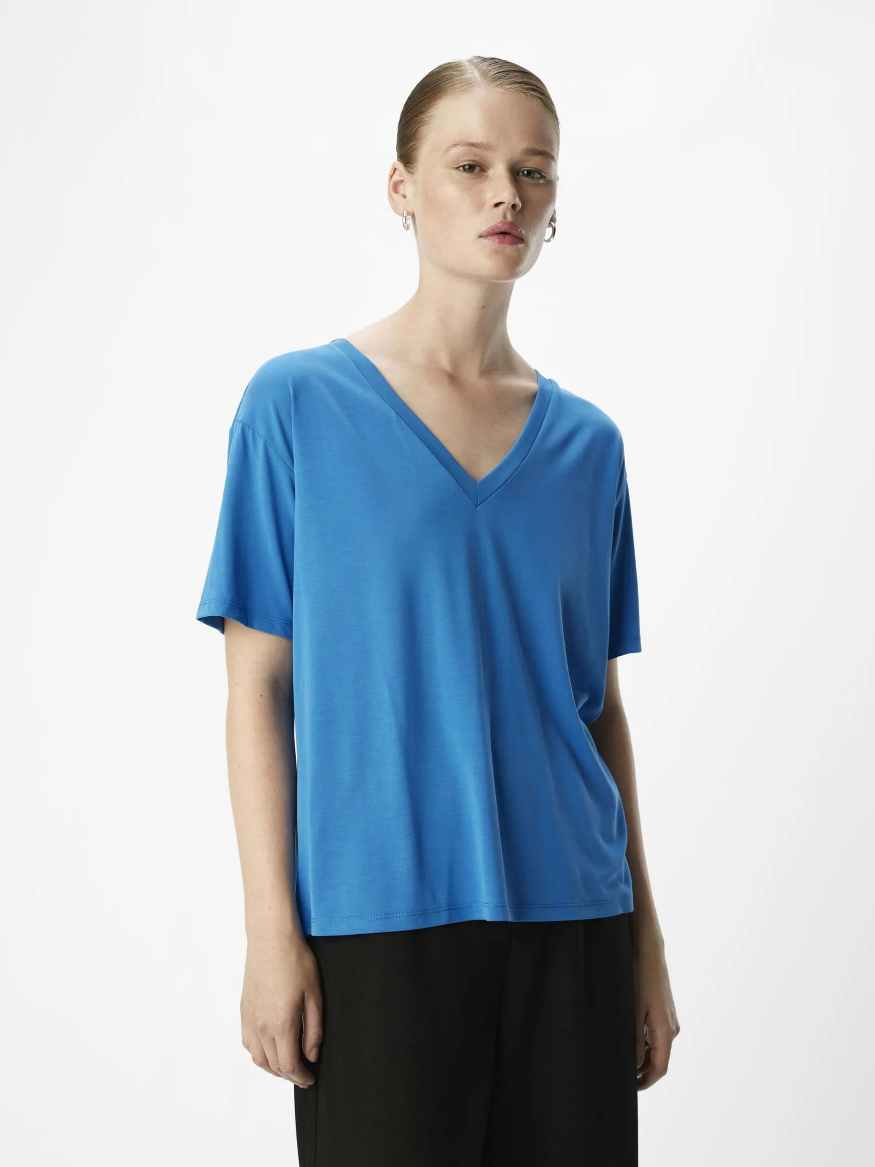 OBJECT Toppar*V-RINGNING T-SHIRT Lapis Blue