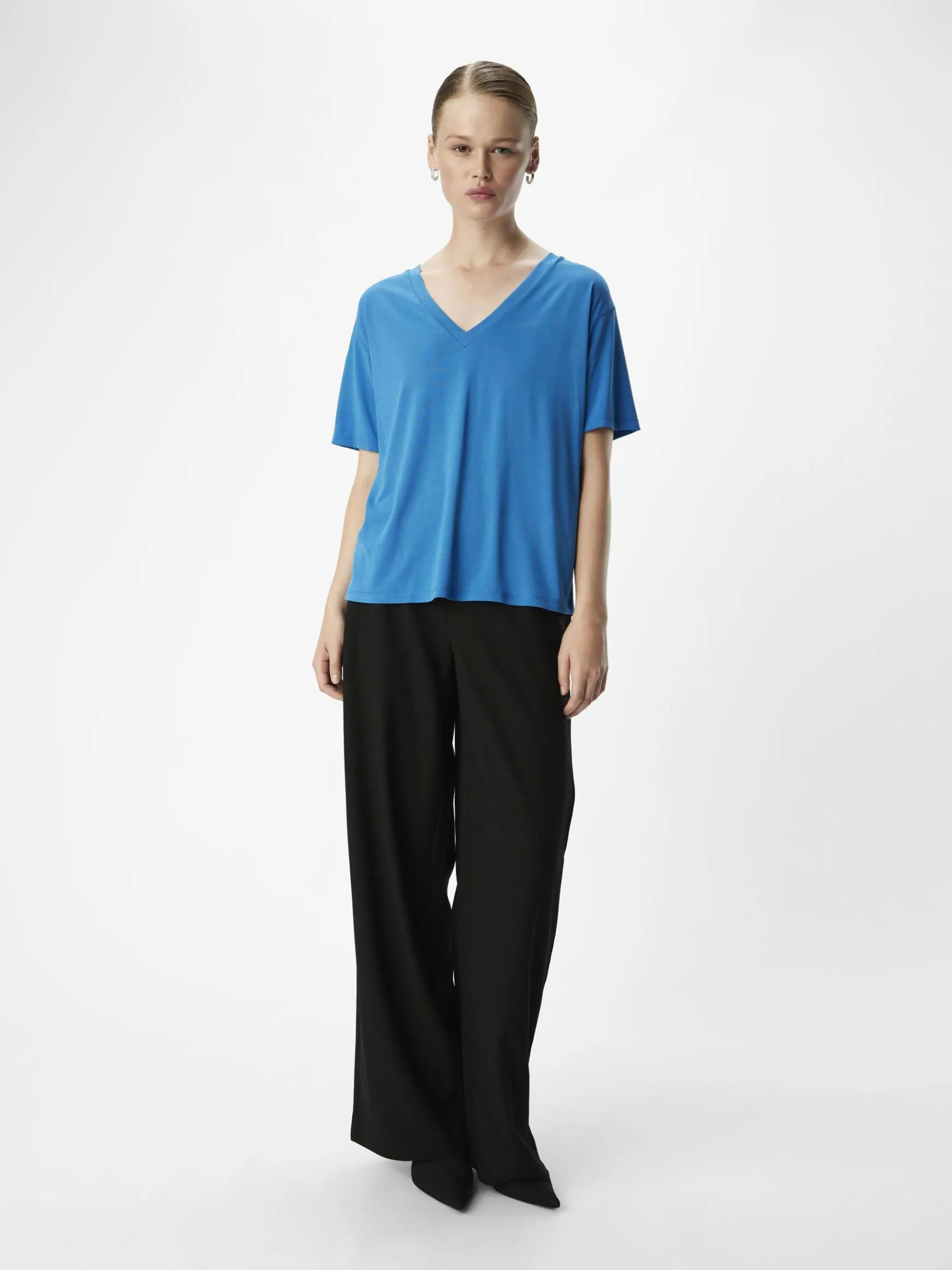 OBJECT Toppar*V-RINGNING T-SHIRT Lapis Blue