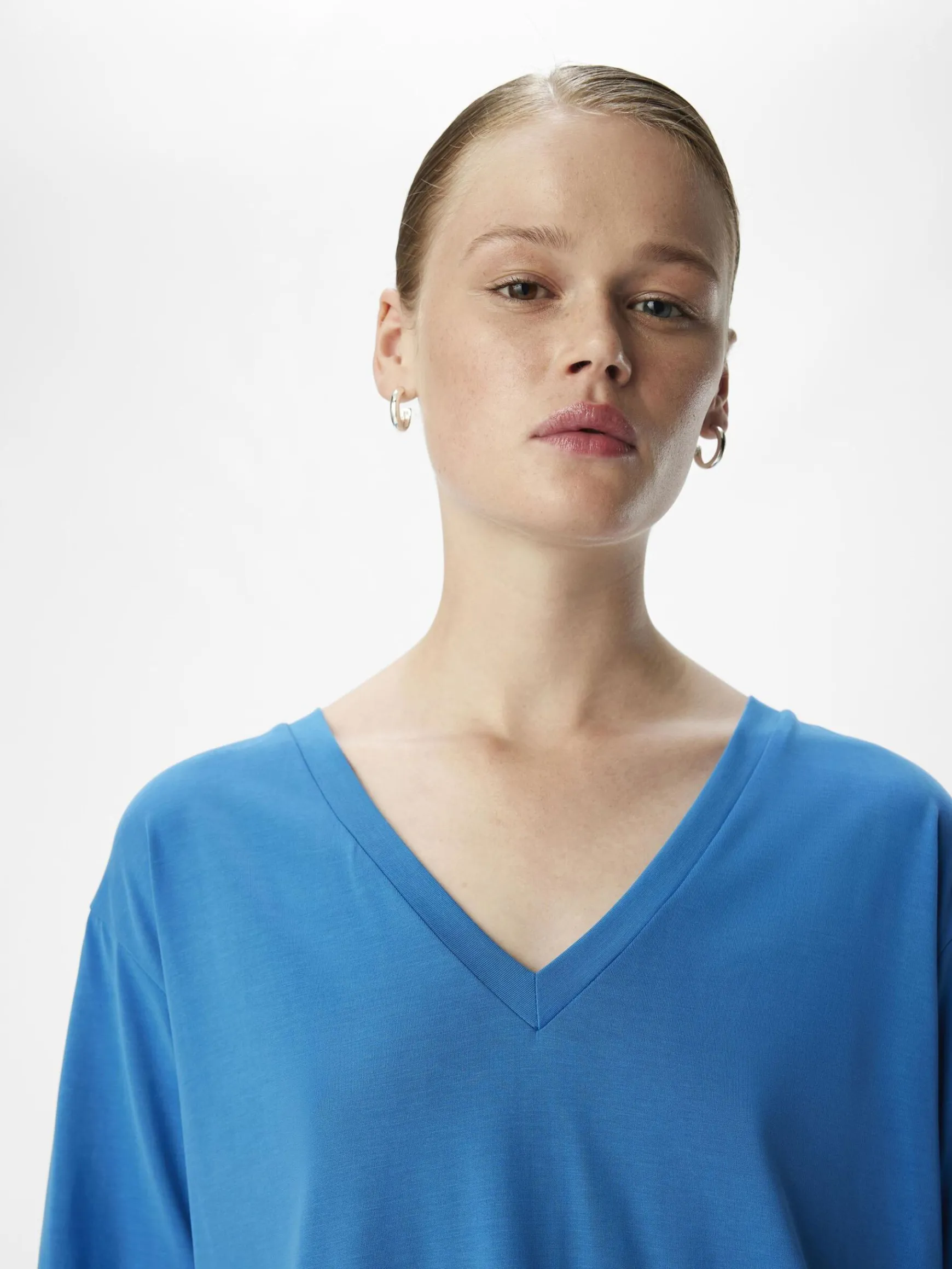 OBJECT Toppar*V-RINGNING T-SHIRT Lapis Blue