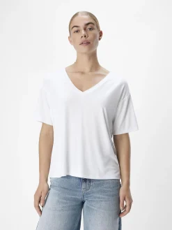 OBJECT Basic|Toppar*V-RINGNING T-SHIRT White