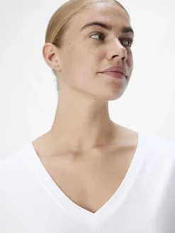 OBJECT Basic|Toppar*V-RINGNING T-SHIRT White